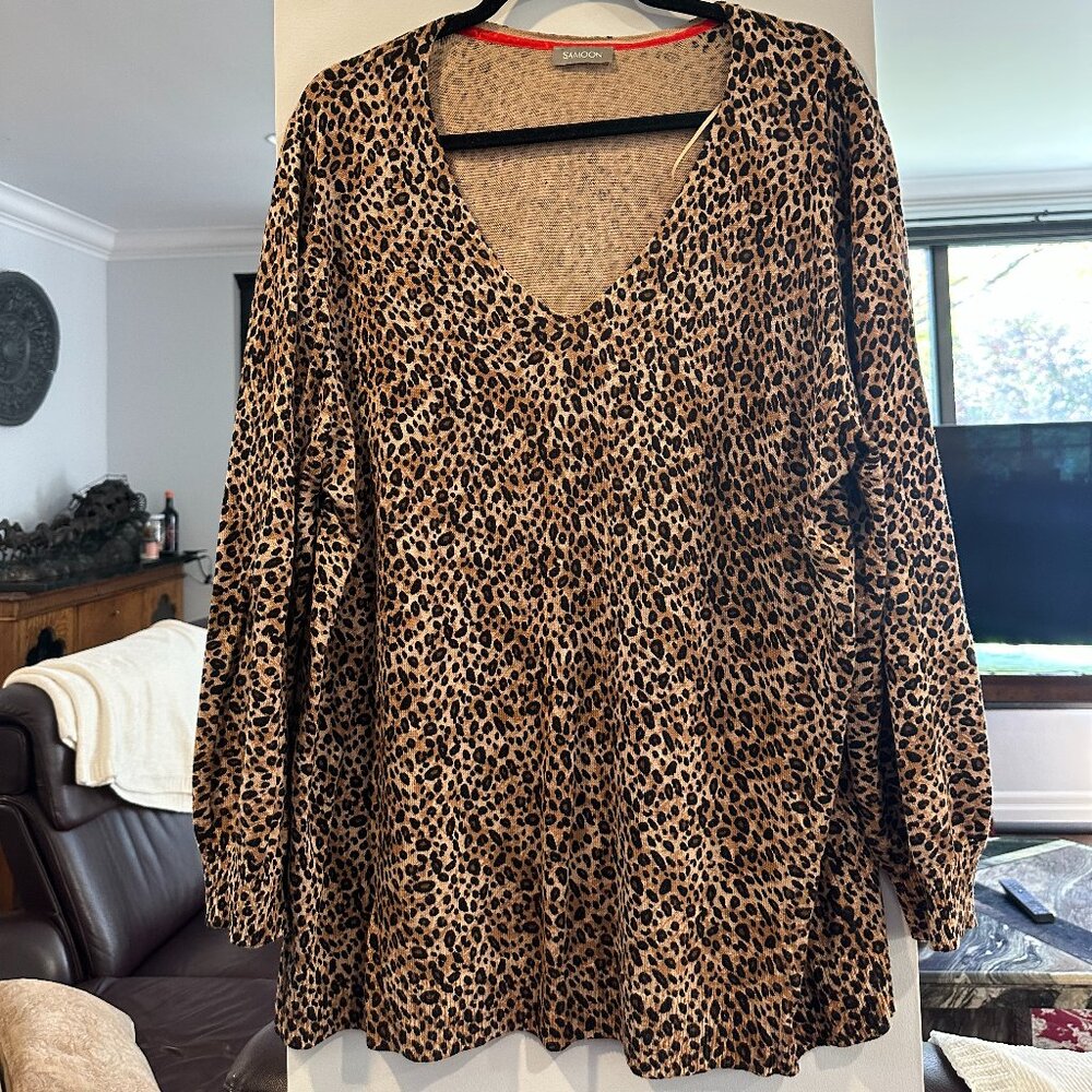 Samoon Cheetah Print Blouse